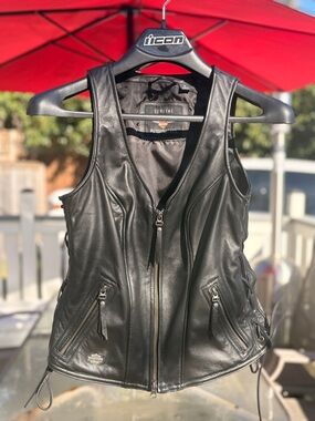 Harley-Davidson Genuine Leather Women's Motorcycle Vest
